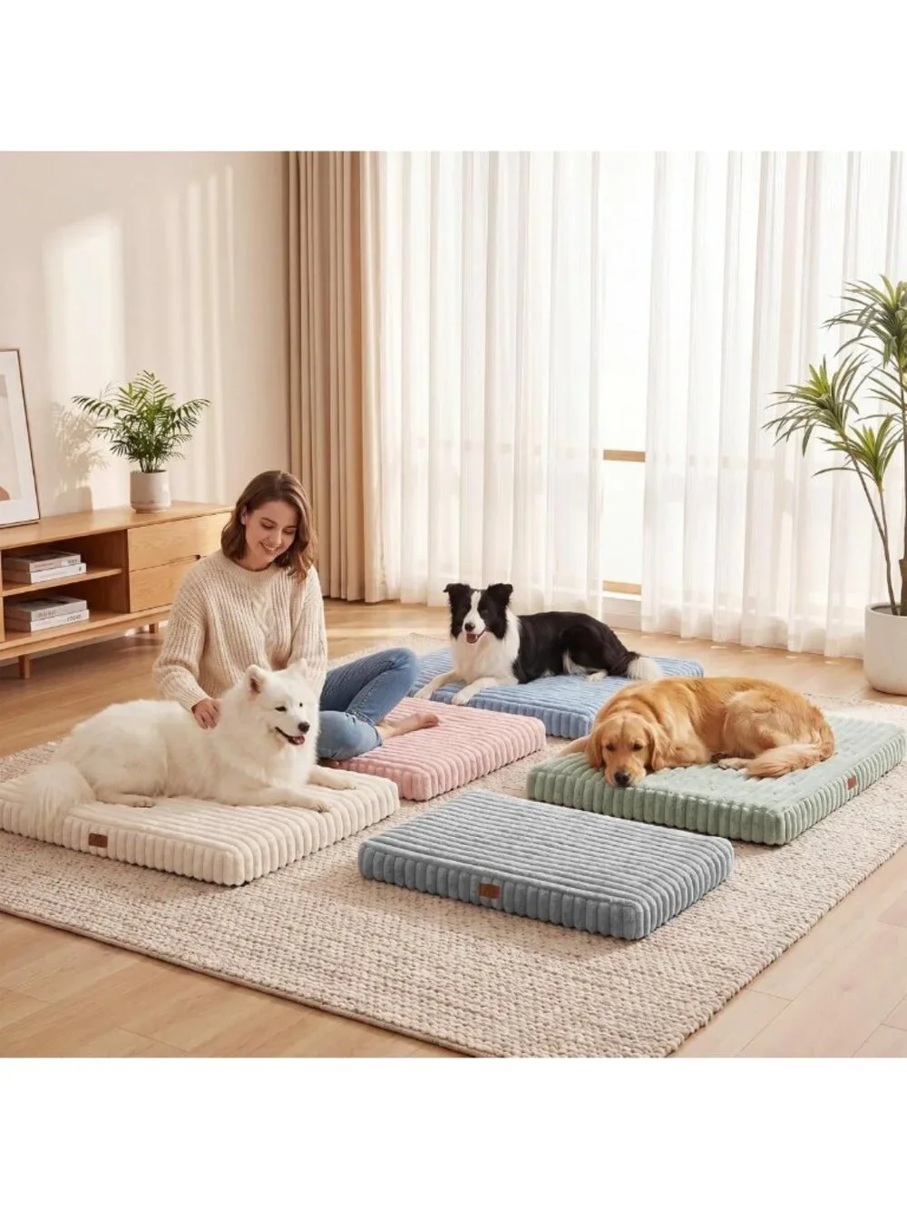 Cozy Waterproof Orthopedic Dog Bed for Large Dogs, Non-Slip, Washable Cover
